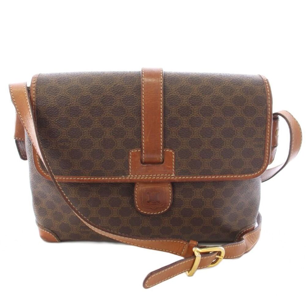 Celine Shoulder Bag Macadam Brown